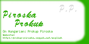 piroska prokup business card